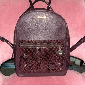 Aubergine backpack purse